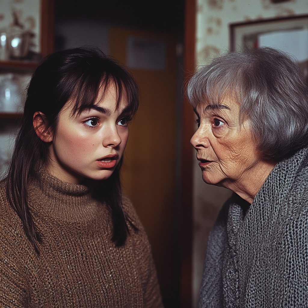 Sarah ist verärgert über das, was Evelyn getan hat | Quelle: Midjourney