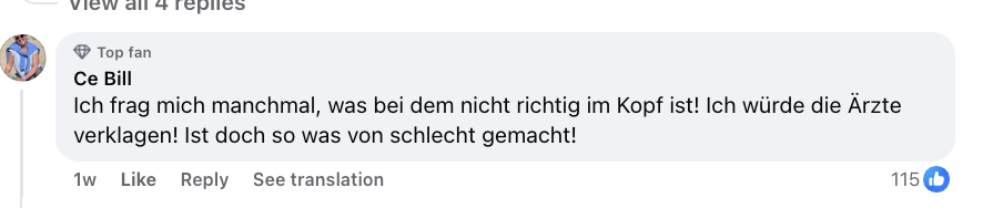 Kommentar auf Social Media | Quelle: Facebook / AmoMama Deutschland