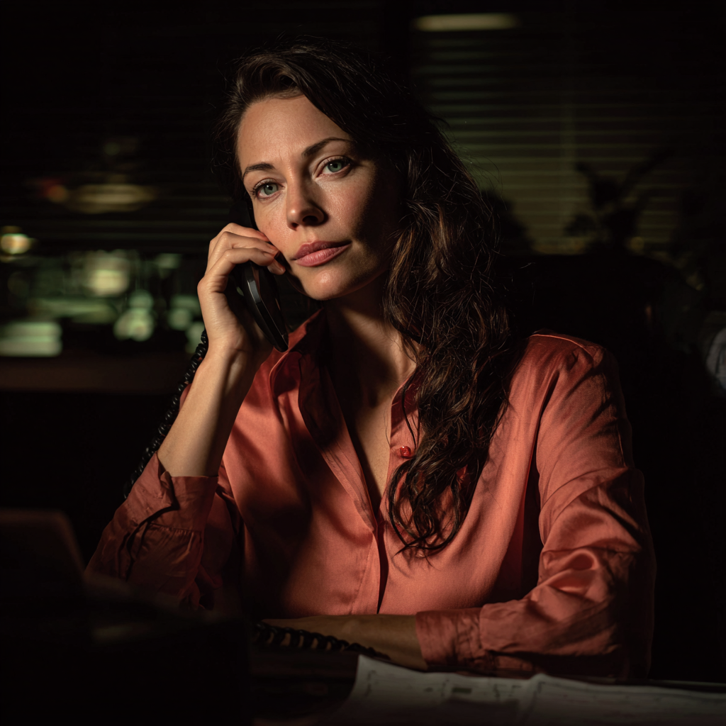 Eine Frau spricht am Telefon | Quelle: Midjourney