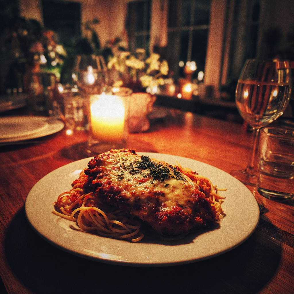 Ein Teller mit Essen auf einem Tisch | Quelle: Midjourney