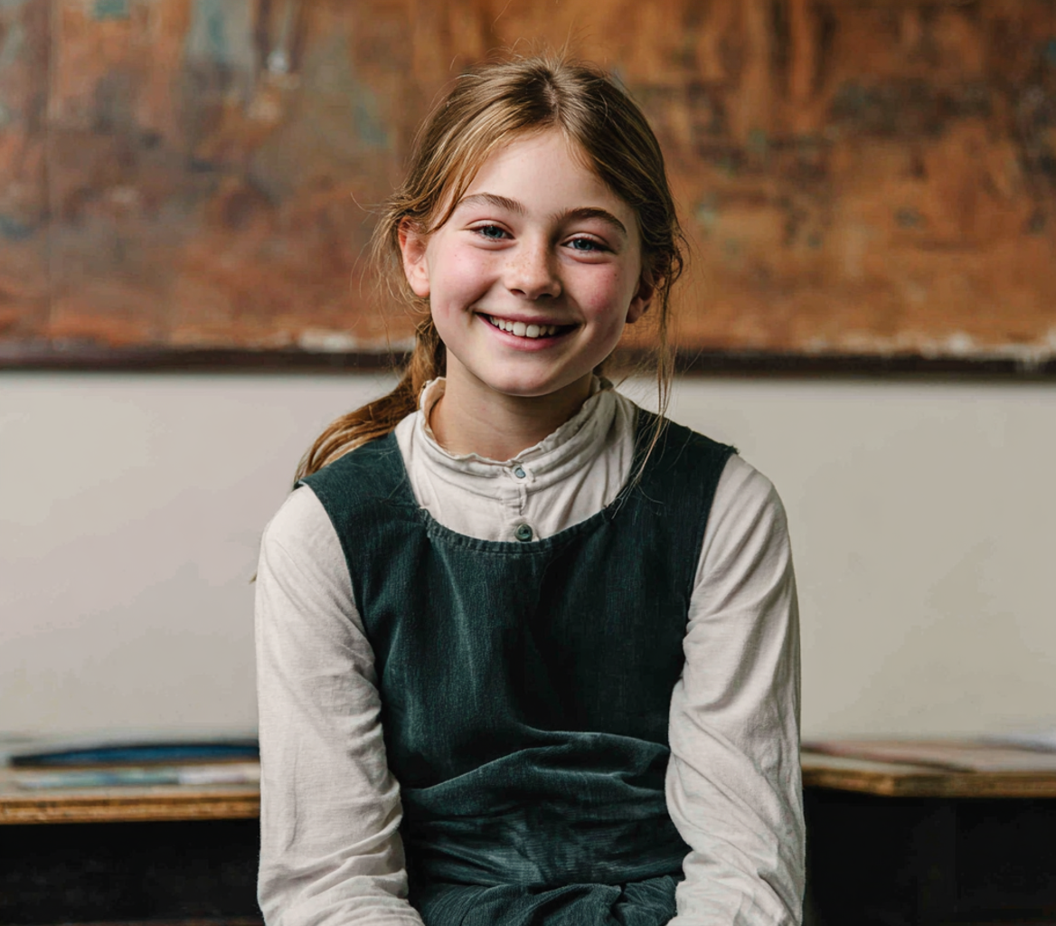 Ein lächelndes kleines Mädchen | Quelle: Midjourney