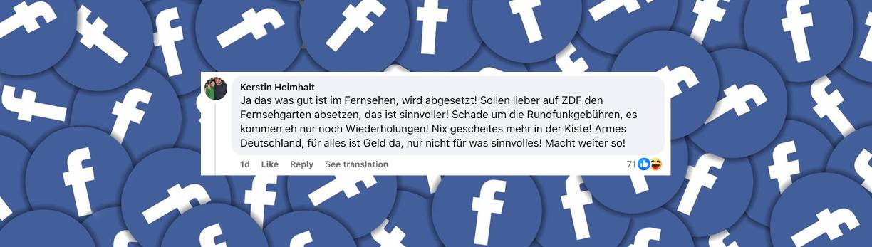 Nutzer-Kommentar zu der Absetzung der Sendung | Quelle: Facebook/SWR Aktuell