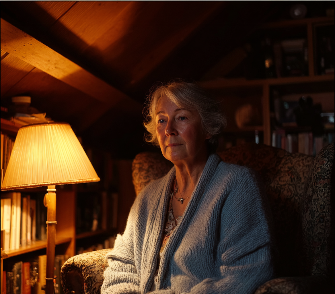 Eine nachdenkliche ältere Frau | Quelle: Midjourney