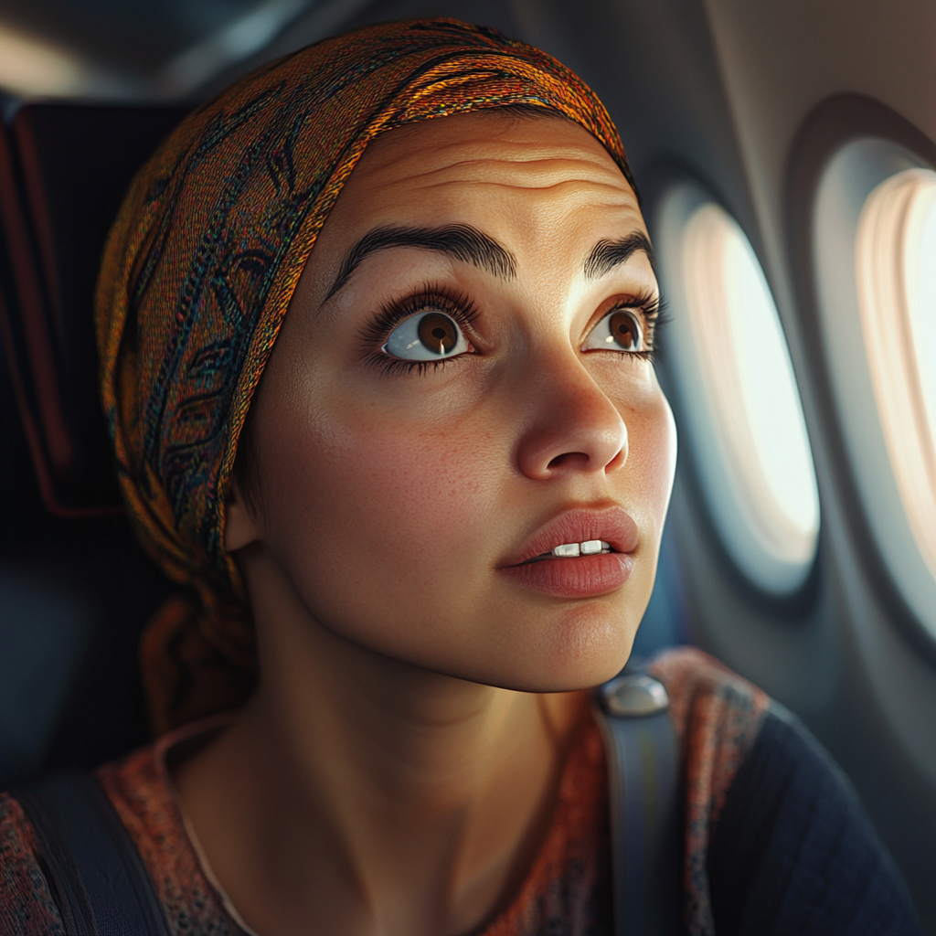 Eine Nahaufnahme des Gesichts einer Frau | Quelle: Midjourney