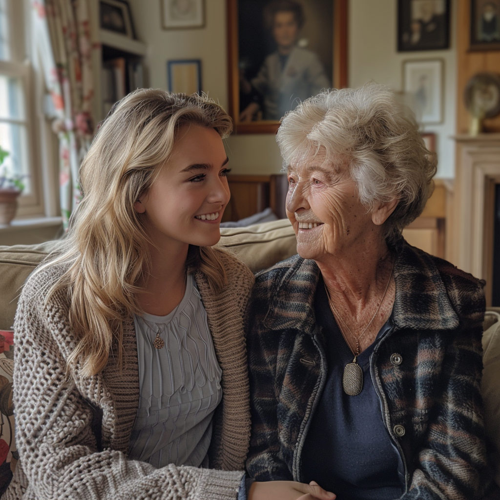Mrs. Harrison spricht mit Laura | Quelle: Midjourney