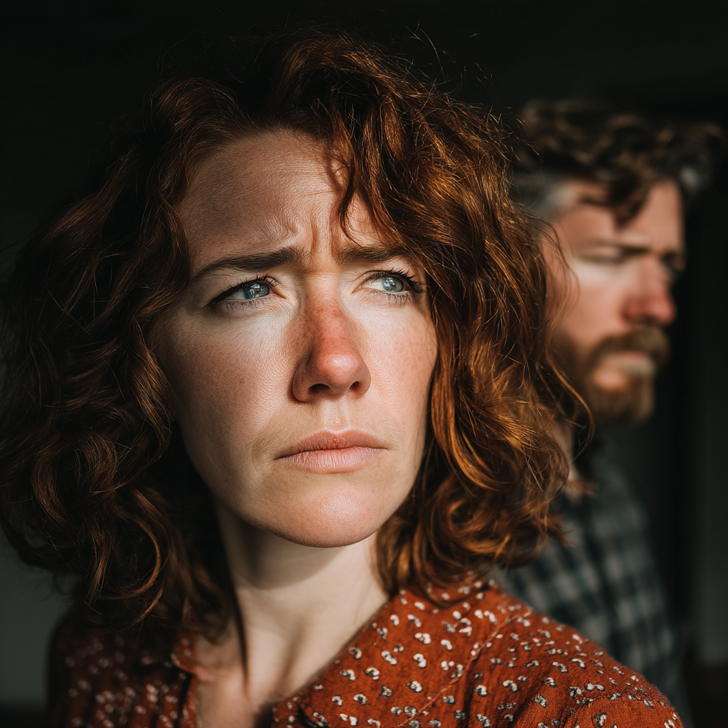Eine Nahaufnahme des Gesichtsausdrucks einer Frau | Quelle: Midjourney