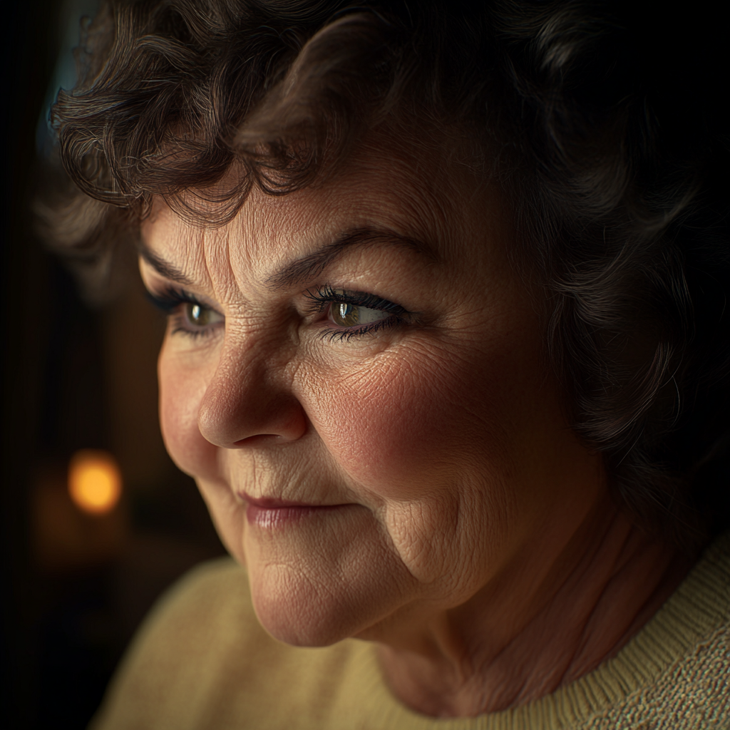 Starsza kobieta z życzliwym uśmiechem | Źródło: Midjourney