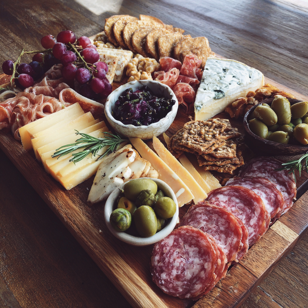 Ein Charcuterie-Brett | Quelle: Midjourney