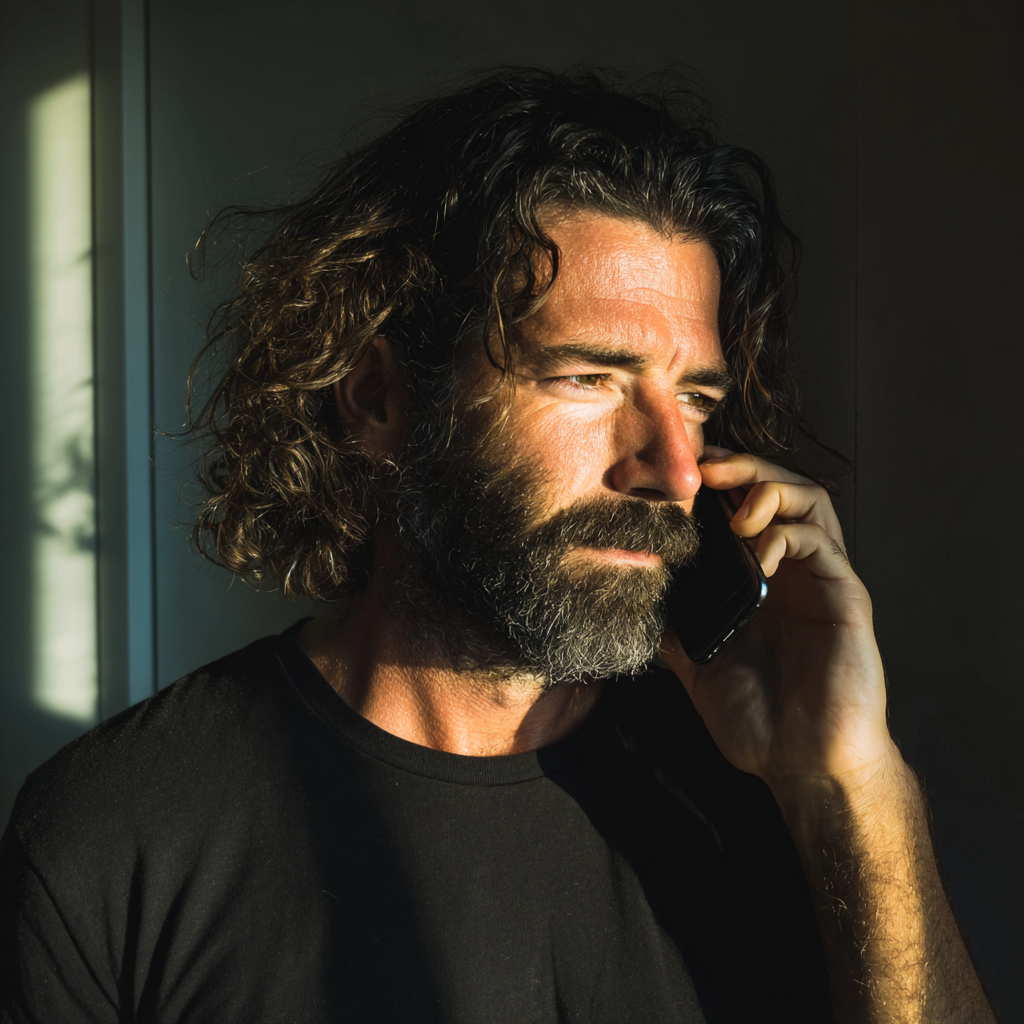 Ein Mann spricht am Telefon | Quelle: Midjourney