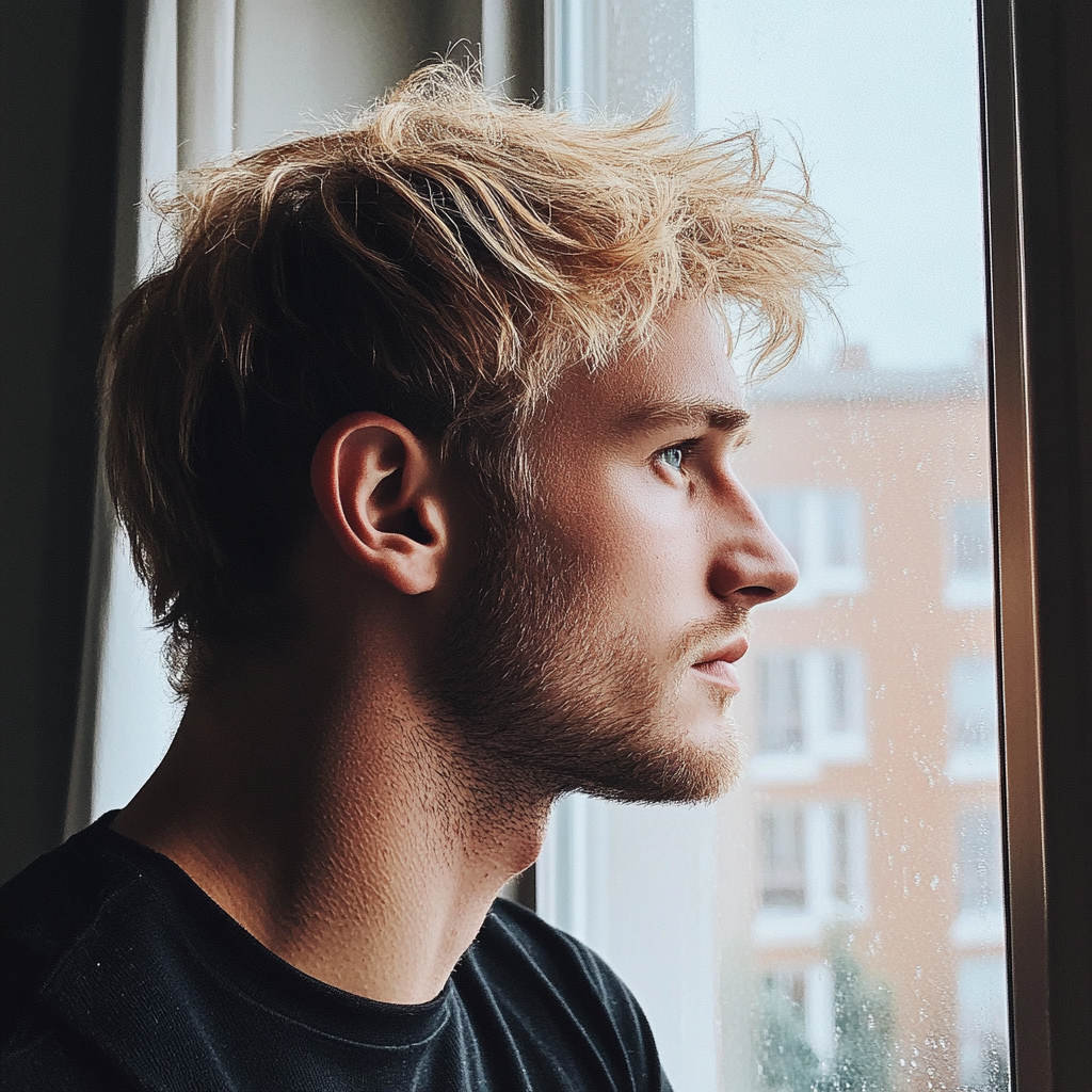 Ein Mann, der an einem Fenster steht | Quelle: Midjourney