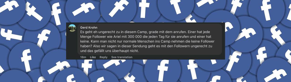 Nutzer kommentiert den jüngsten Rauswurf aus dem Dschungelcamp | Quelle: Facebook/Bild