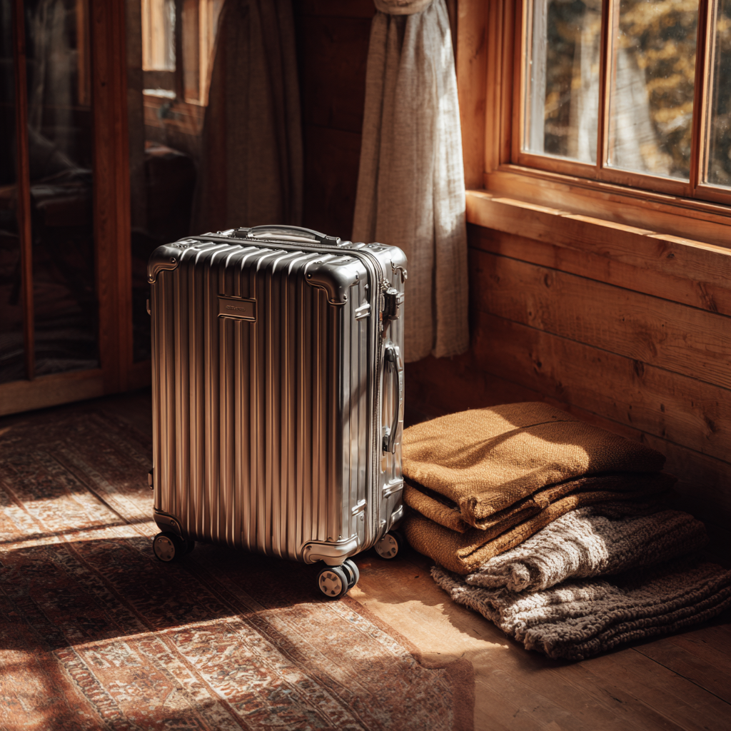 Ein Koffer steht in der Ecke des Raumes | Quelle: Midjourney
