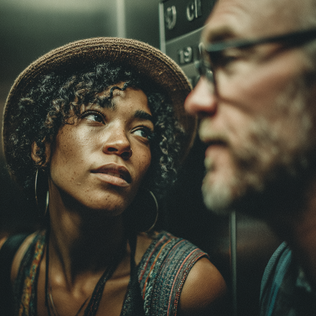 Eine Frau im Gespräch mit einem Mann | Quelle: Midjourney