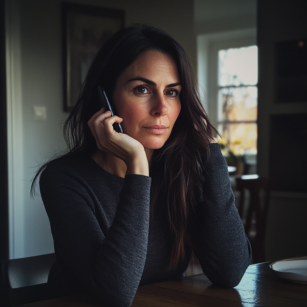 Eine Frau spricht am Telefon | Quelle: Midjourney