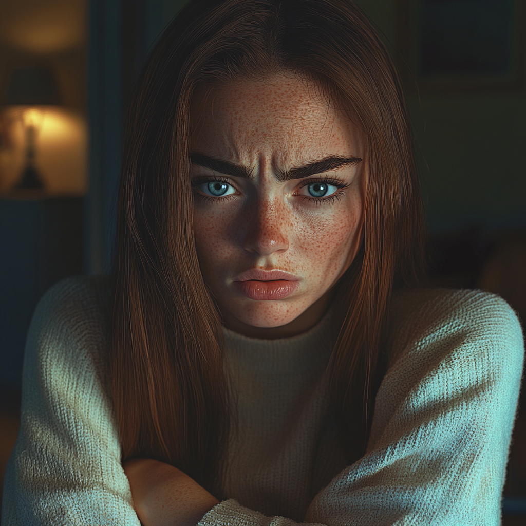 Zirytowana kobieta ze skrzyżowanymi ramionami | Źródło: Midjourney