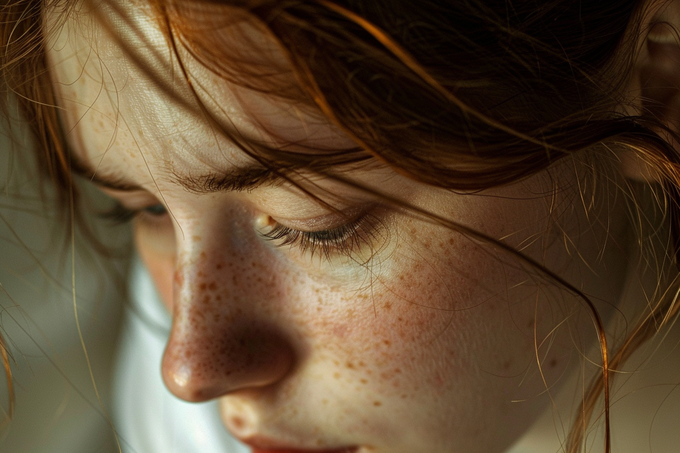 Eine traurige, in Gedanken versunkene Frau | Quelle: Midjourney