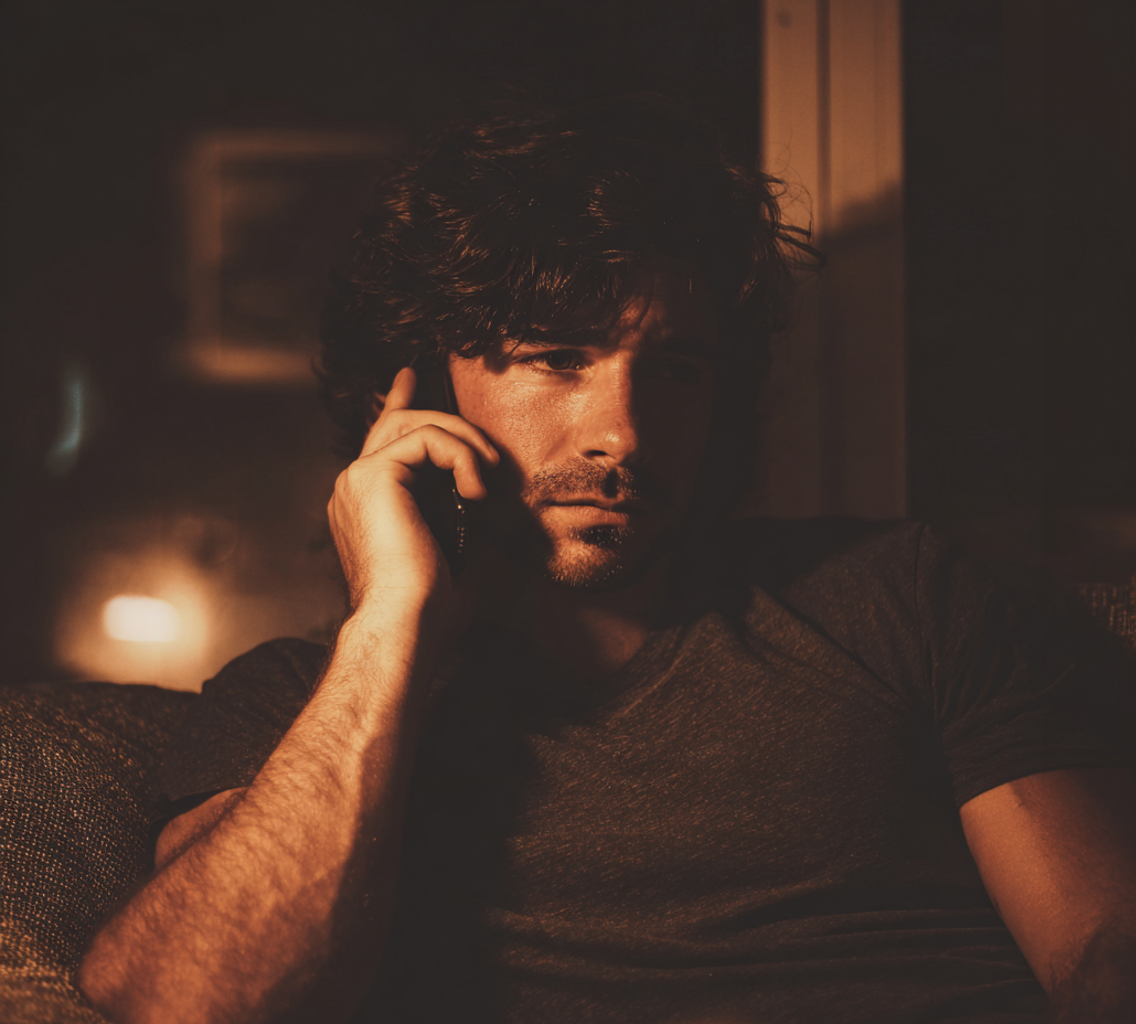 Ein Mann spricht am Telefon | Quelle: Midjourney