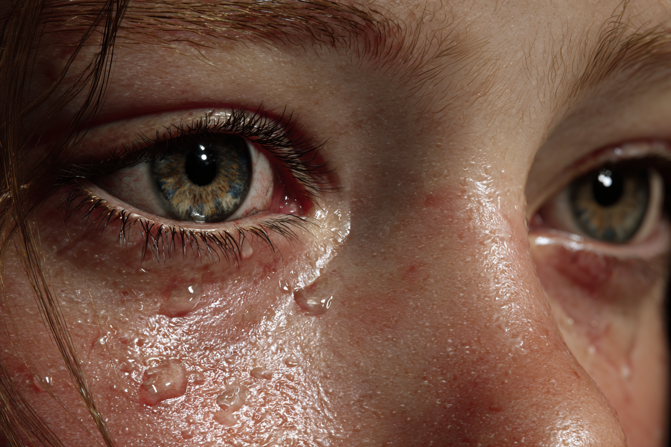 Eine Nahaufnahme der Augen eines Mädchens | Quelle: Midjourney