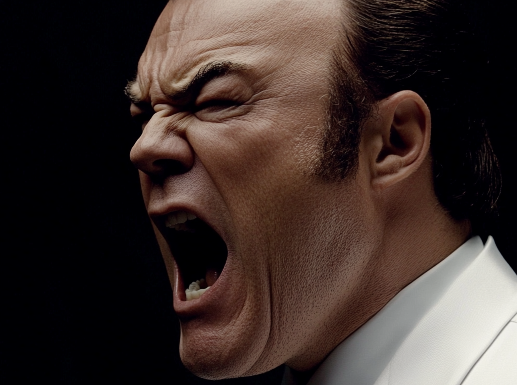 Ein wütender Mann schreit | Quelle: Midjourney