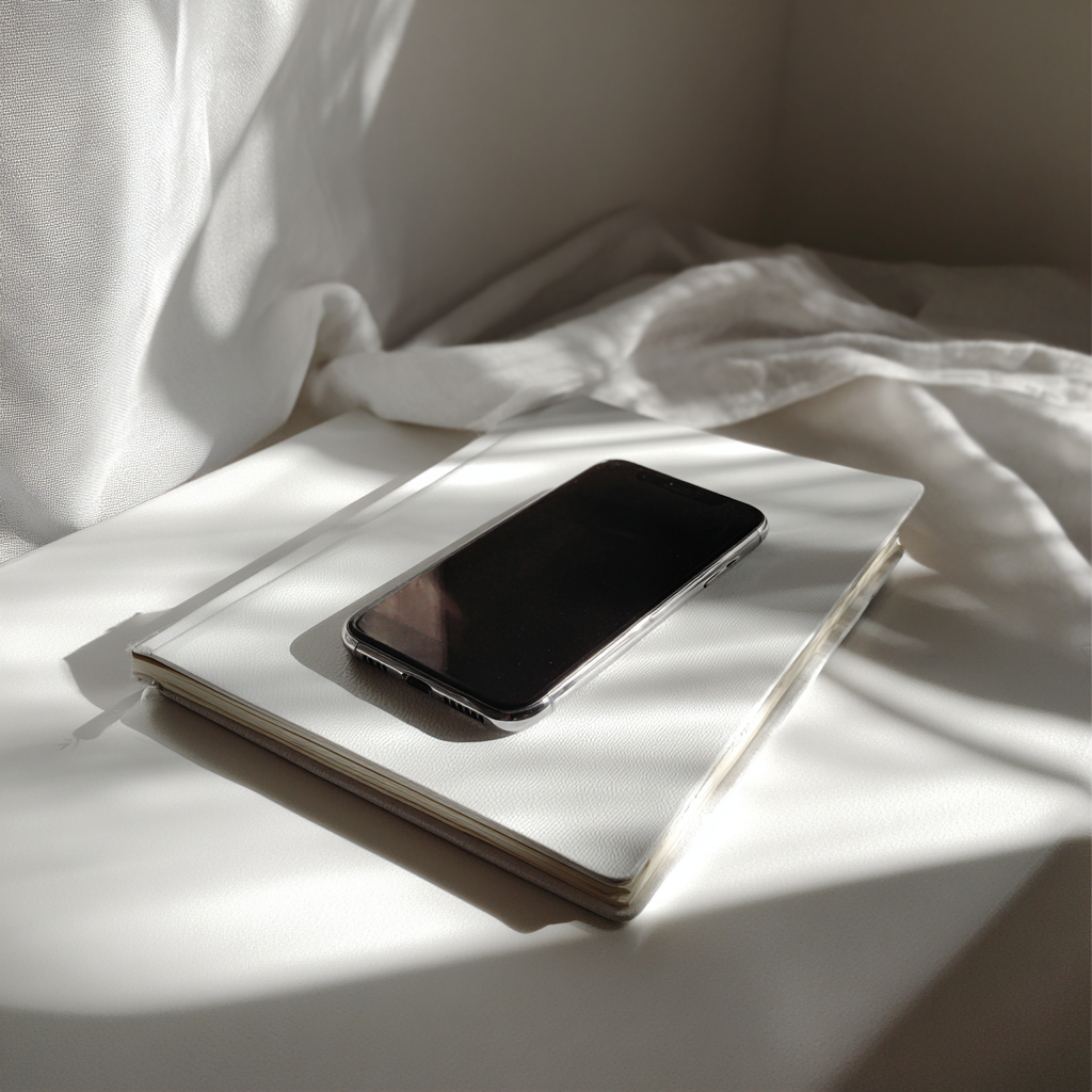 Ein Mobiltelefon auf einem Tisch | Quelle: Midjourney