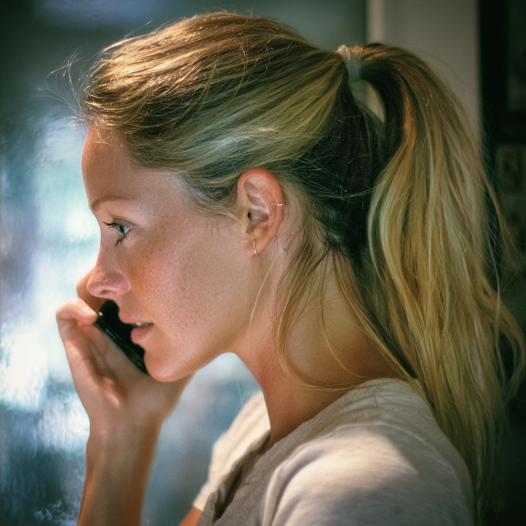 Eine Frau spricht am Telefon | Quelle: Midjourney