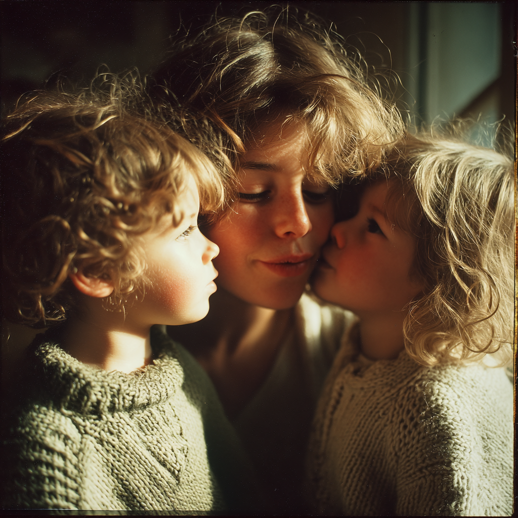 Eine glückliche Mutter mit ihren Kindern | Quelle: Midjourney