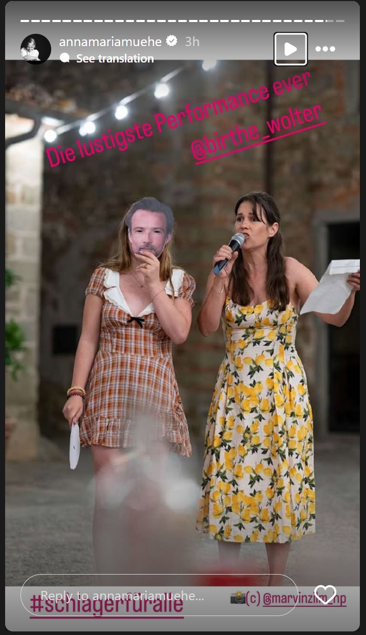 Screenshots der Stories der Schauspielerin | Quelle: Instagram/annamariamuehe