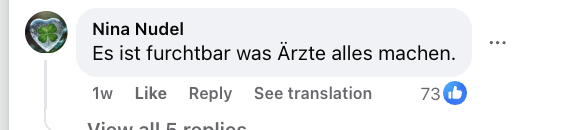 Kommentar auf Social Media | Quelle: Facebook / AmoMama Deutschland