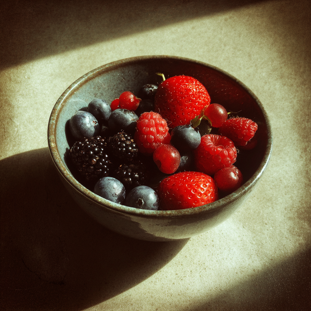 Eine Schale mit Beeren | Quelle: Midjourney