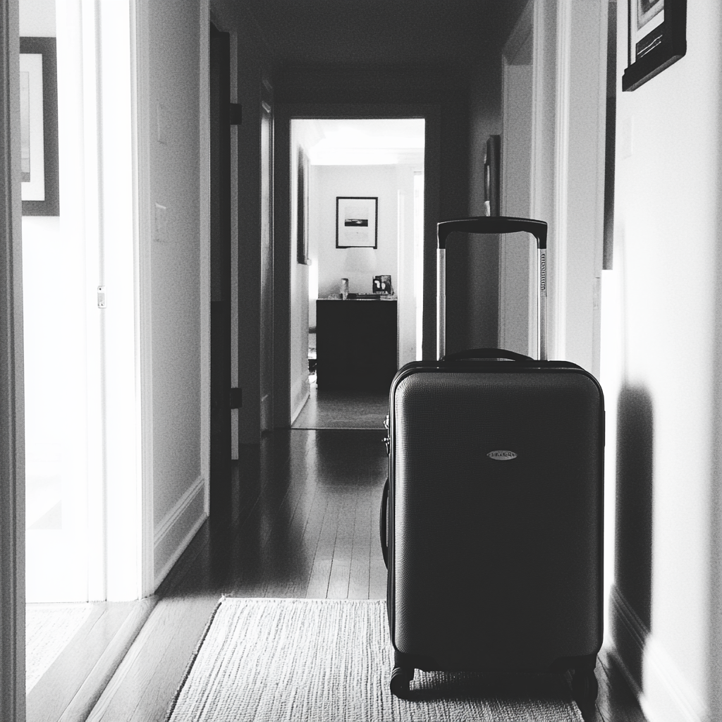 Ein Koffer im Hausflur | Quelle: Midjourney