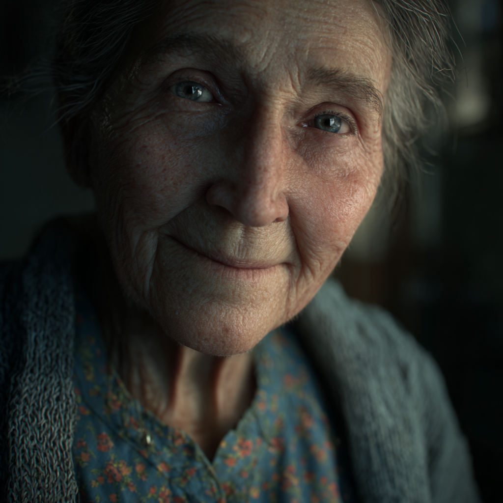 Eine ältere Frau lächelt | Quelle: Midjourney