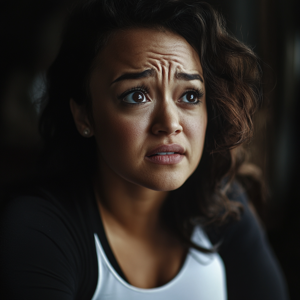 Eine ängstliche Frau | Quelle: Midjourney