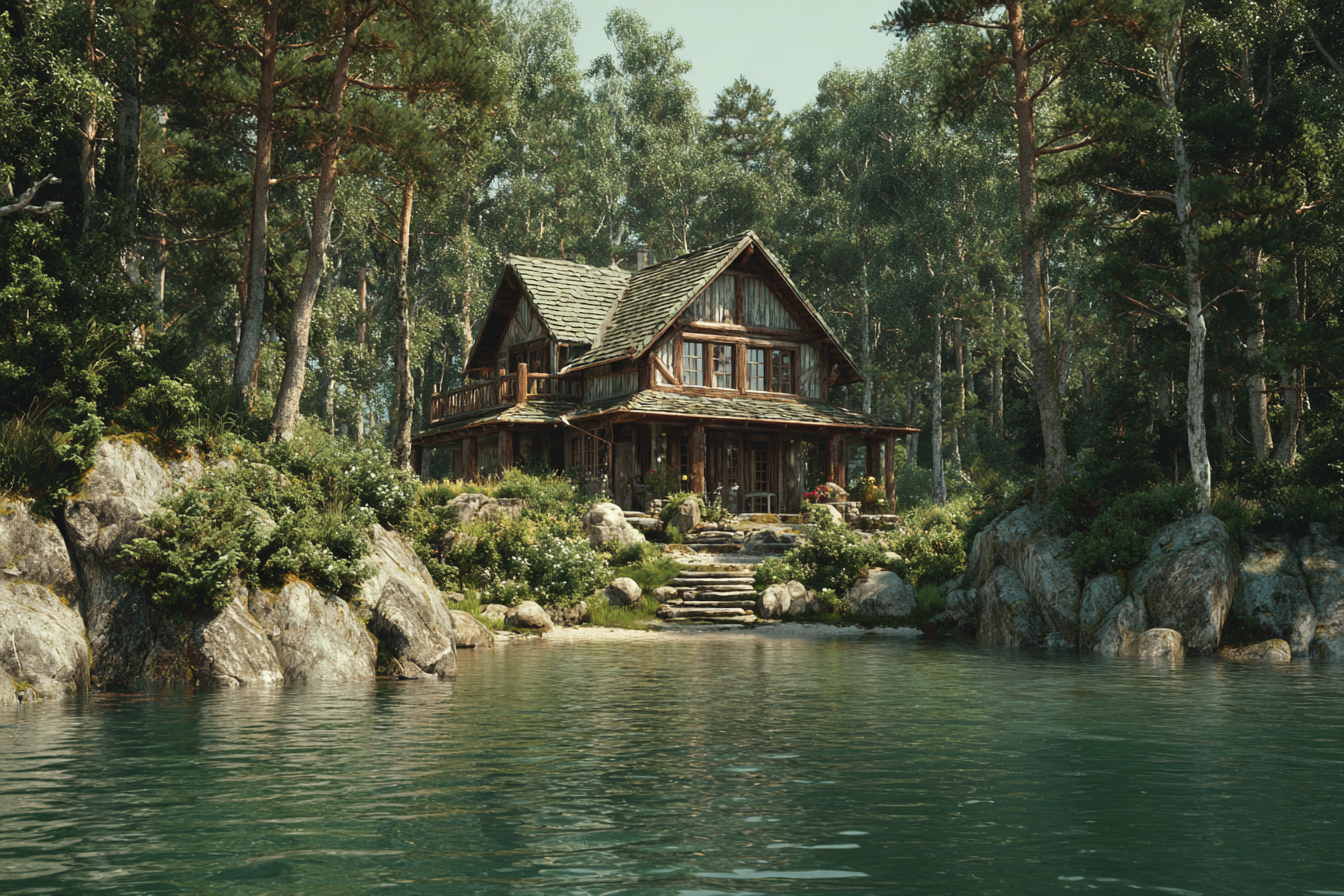 Ein Haus am See | Quelle: Midjourney