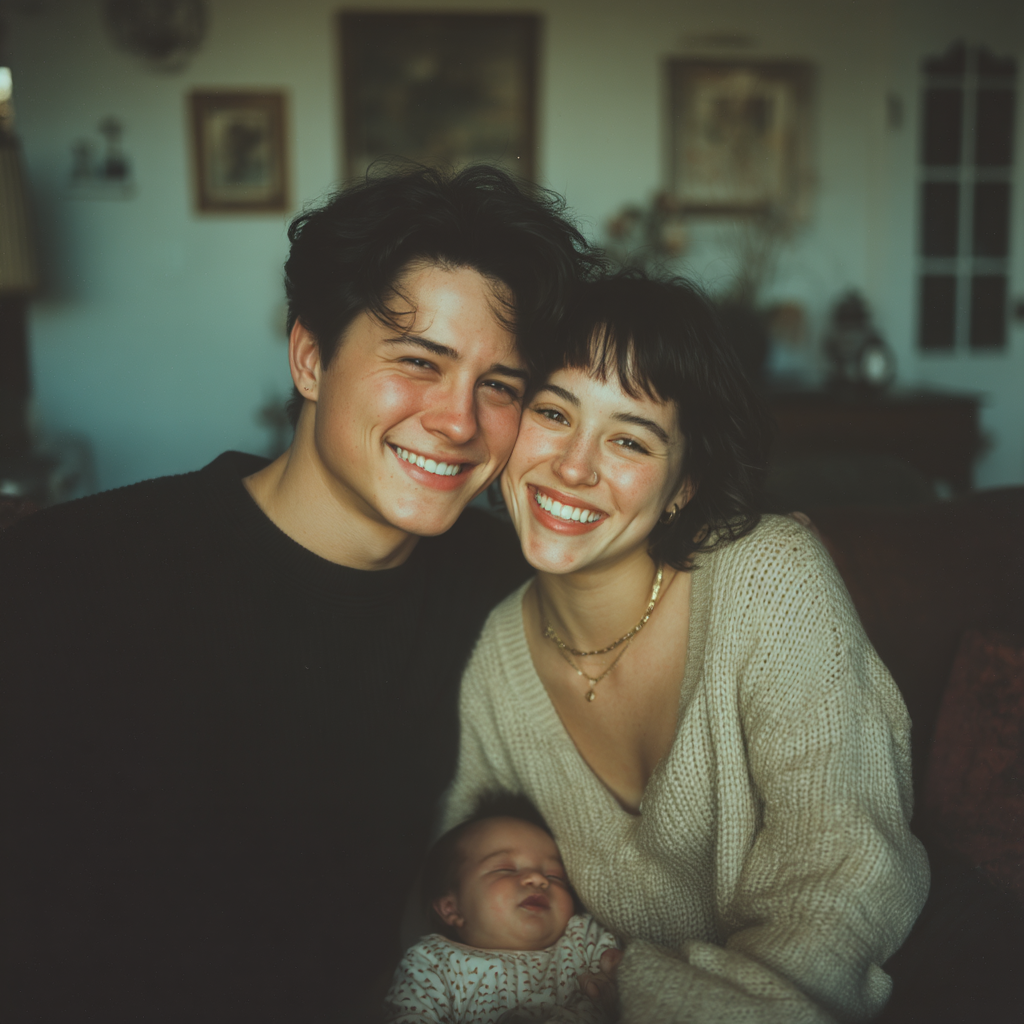 Eine glückliche Familie | Quelle: Midjourney