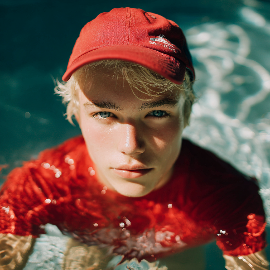 Ein Jugendlicher in einem Pool | Quelle: Midjourney