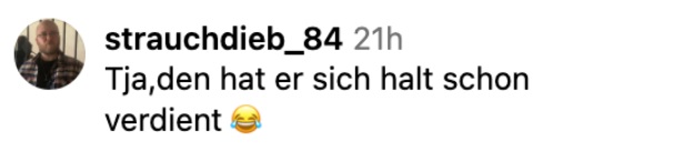 User-Kommentar | Quelle: Instagram/bild