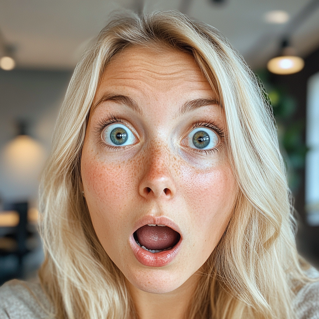 Eine schockierte Frau | Quelle: Midjourney