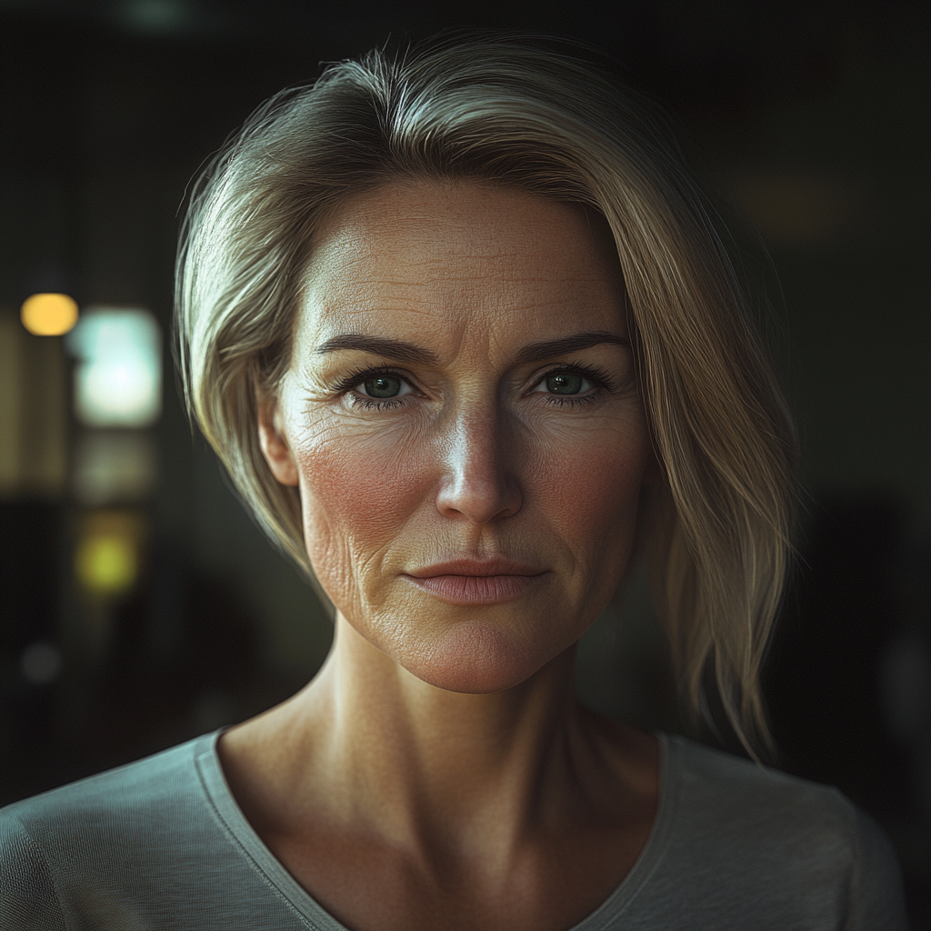 Eine Frau, die geradeaus schaut | Quelle: Midjourney