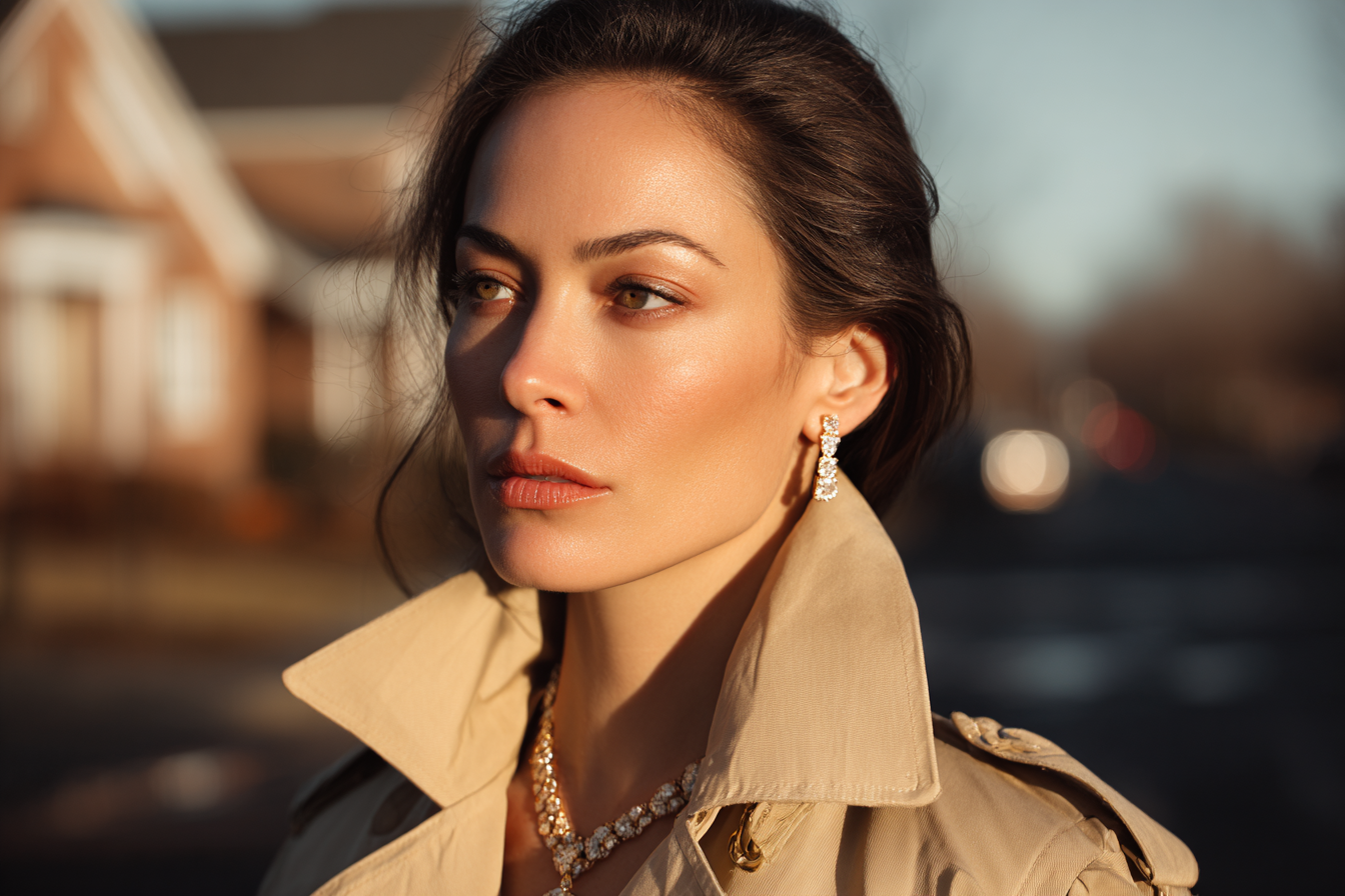 Eine Frau steht im Freien | Quelle: Midjourney