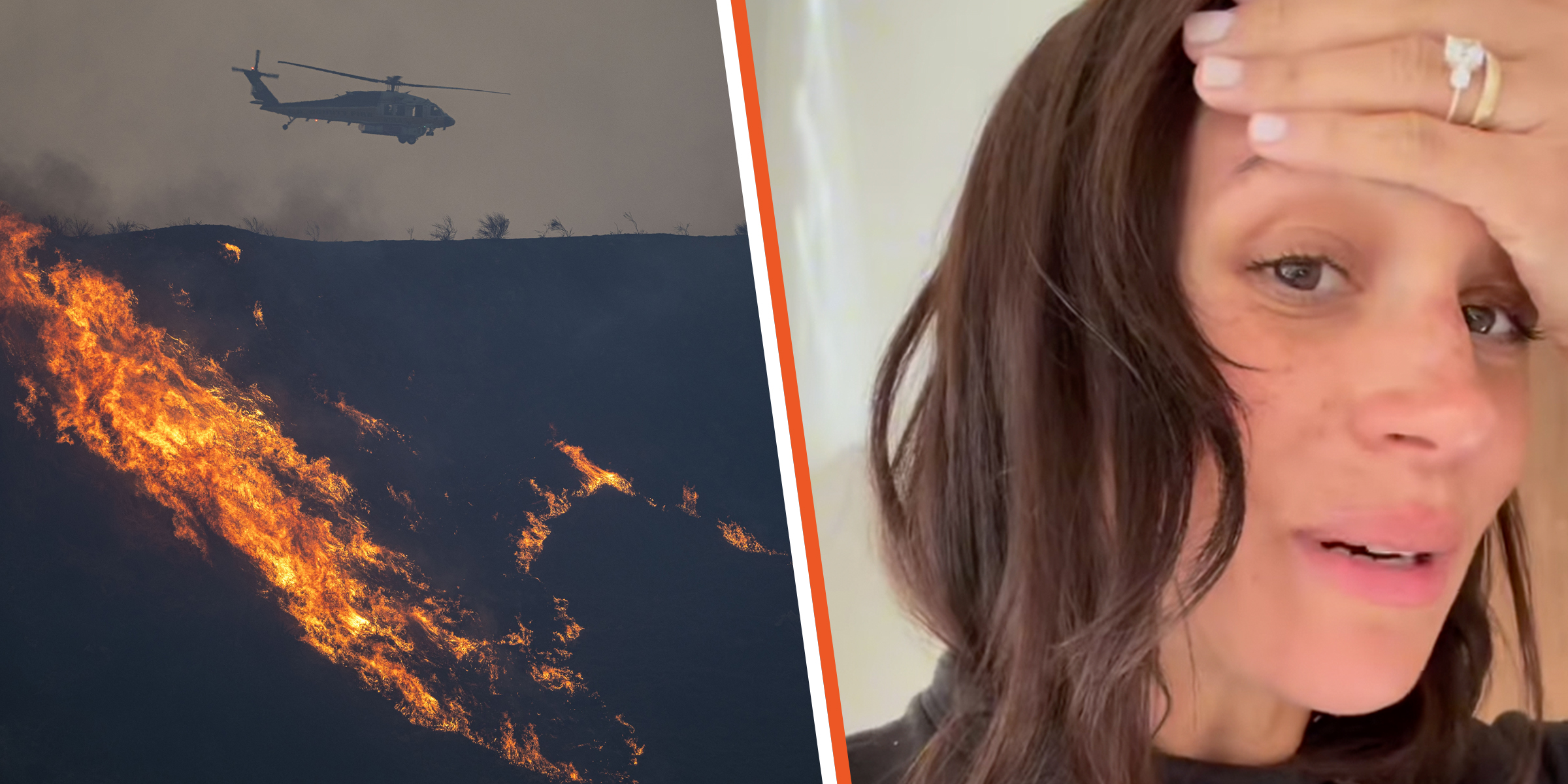 Helikopter über Waldbränden | Meghan Markle | Quellen: Getty Images | Instagram/meghan