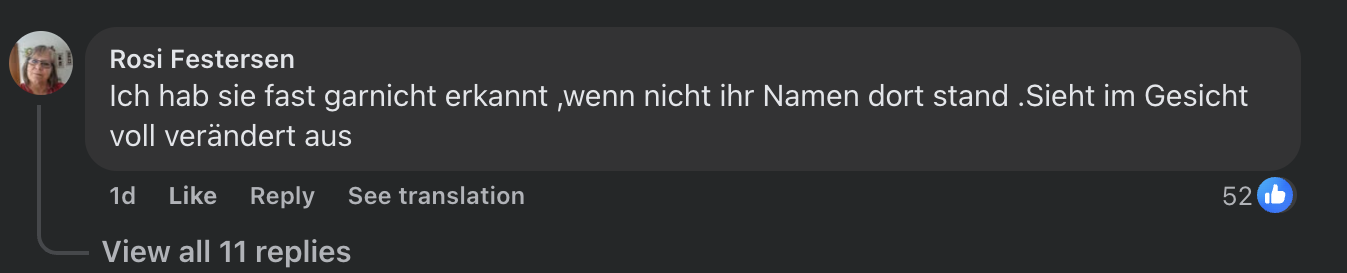 Kommentar eines Fans zu Pooths Bildern | Quelle: Facebook/Promipool