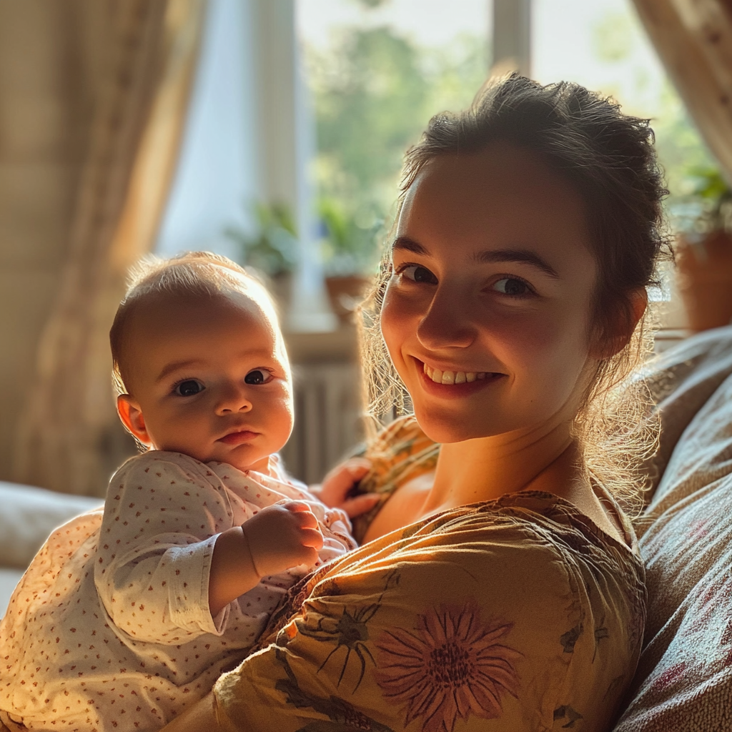 Glückliche Mutter und Baby | Quelle: Midjourney