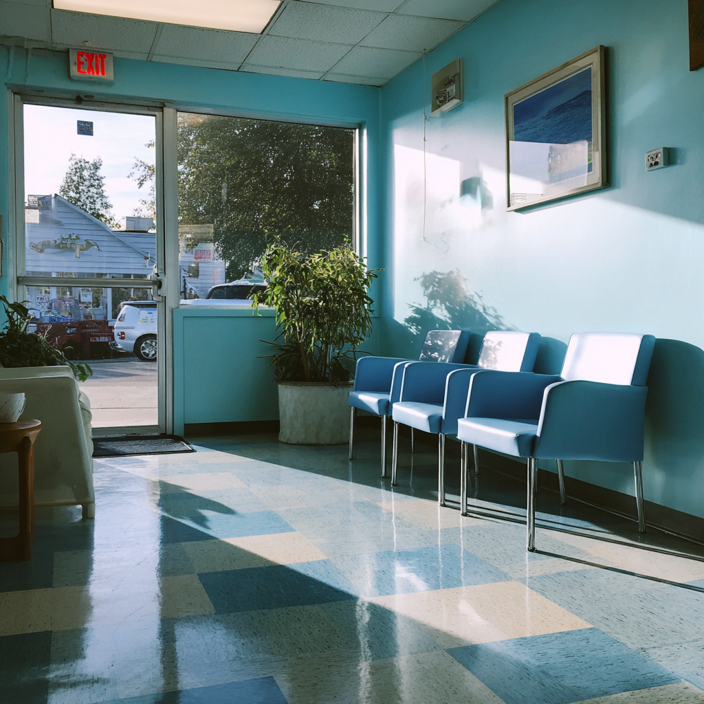 Das Innere eines Wartezimmers in einer Tierklinik | Quelle: Midjourney