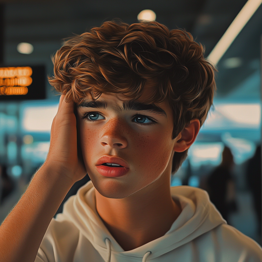 Ein ängstlicher Junge im Teenageralter | Quelle: Midjourney