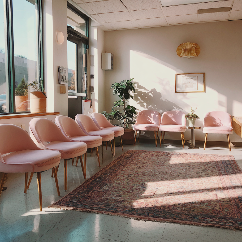 Der Empfang einer psychiatrischen Einrichtung | Quelle: Midjourney