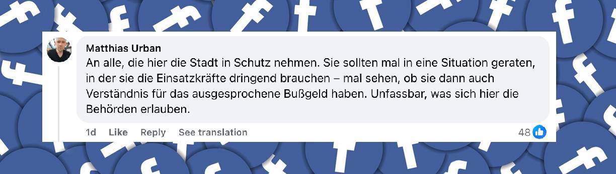 Reaktionen der Intenetnutzer über den Fall | Quelle: facebook.com/share/v/1CohhWrEgm/