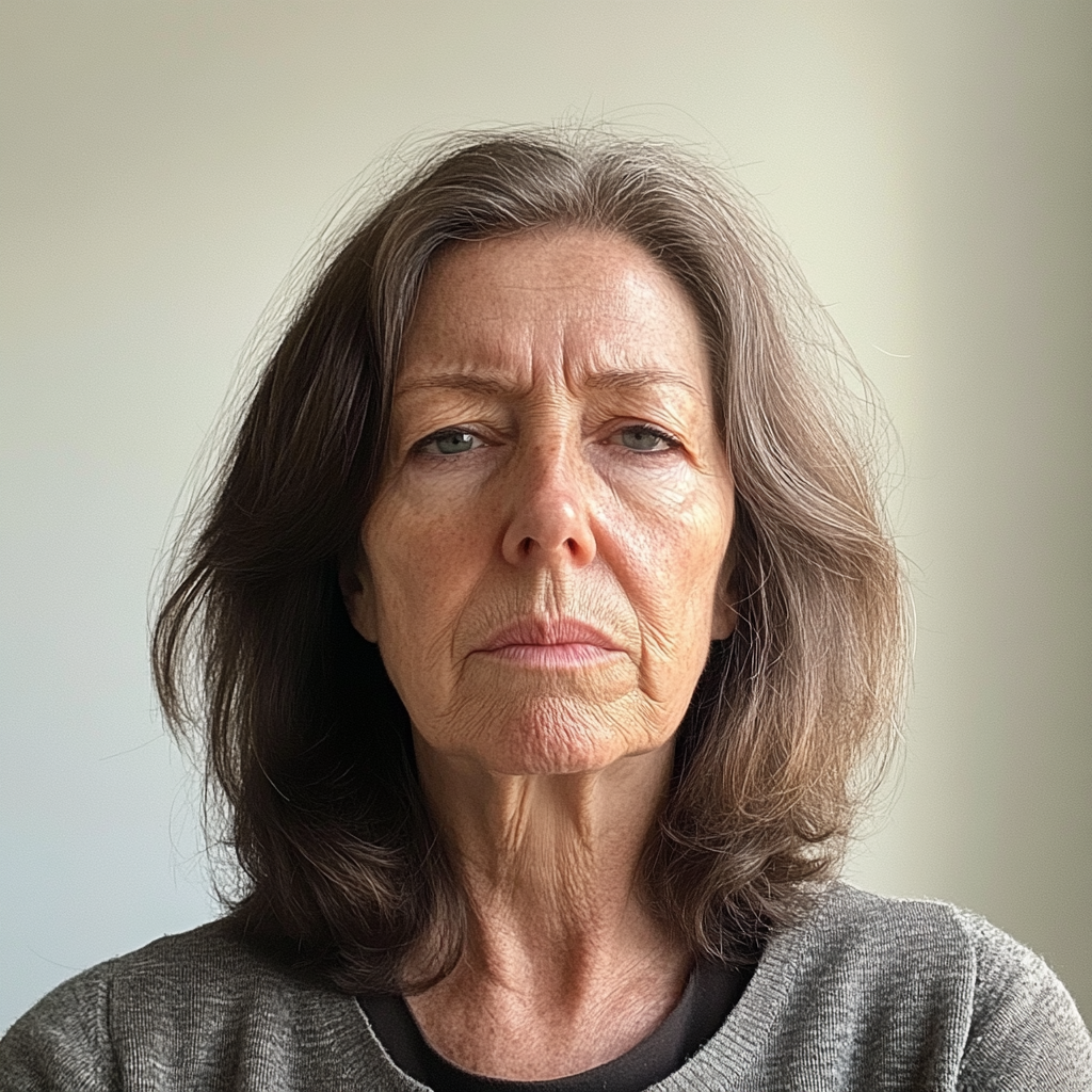 Eine mürrische ältere Frau | Quelle: Midjourney