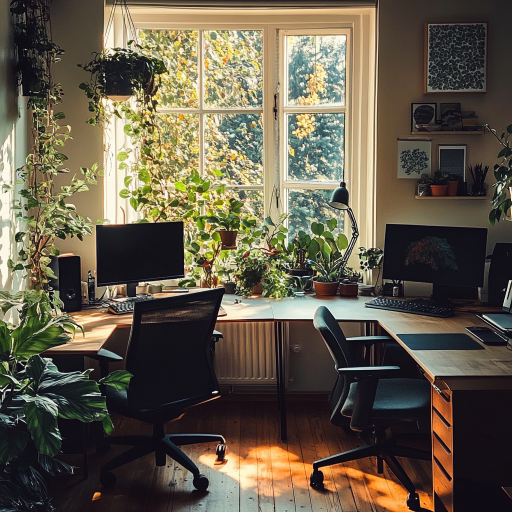 Ein Heimbüro | Quelle: Midjourney