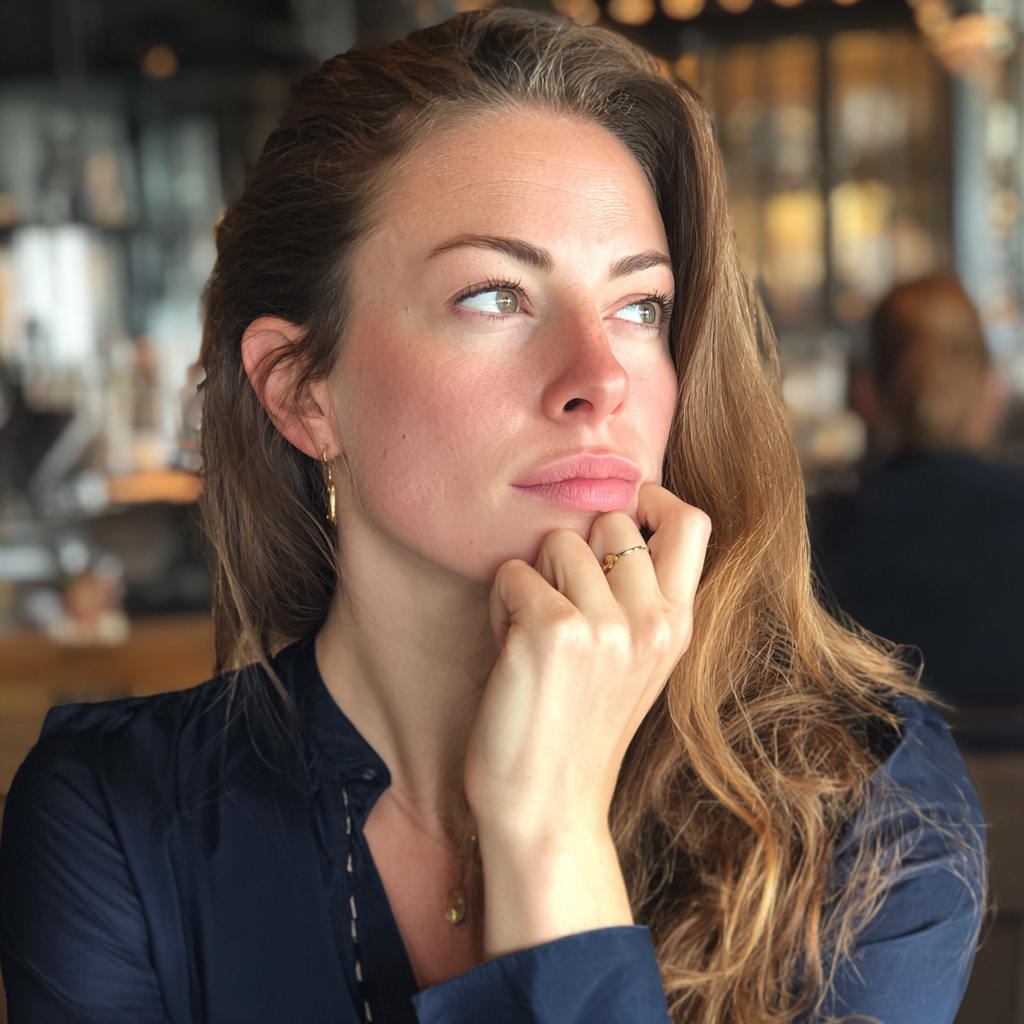 Eine Frau, die sanft lächelt | Quelle: Midjourney