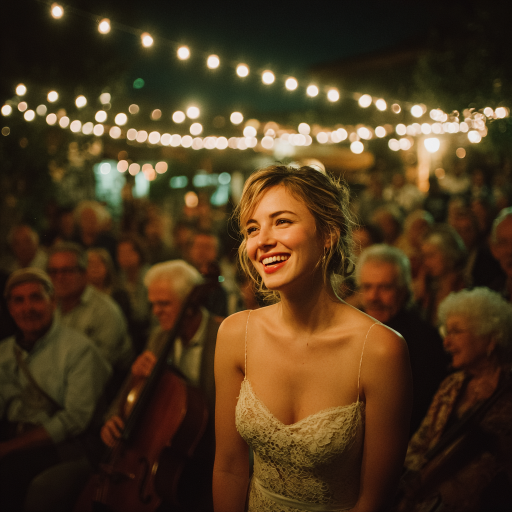 Eine glückliche Braut bei ihrer Hochzeit | Quelle: Midjourney